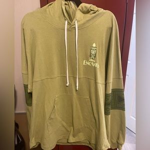 Disney Spirit Jersey Adult Extra Large Green Encanto Bruno Hooded Glow In Dark